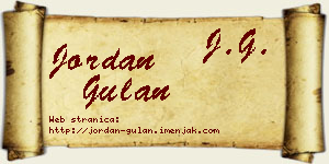 Jordan Gulan vizit kartica